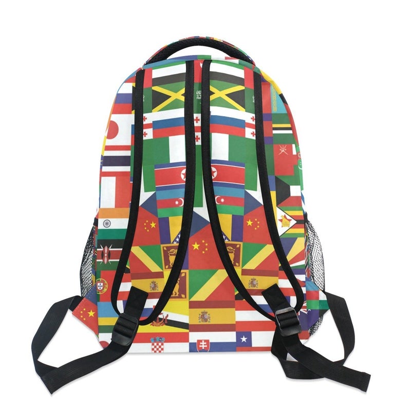 Bolaz Flag School Backpacks Multi Colorful Student Backpack for1th 2th 3th Grade Boys Girls Kids bookbag travel bag - Image 5